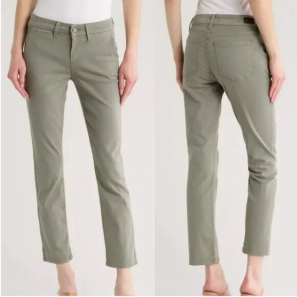 Paige Rianne High Waist Cuffed Jeans Reseda Green size 25 - Picture 1 of 9